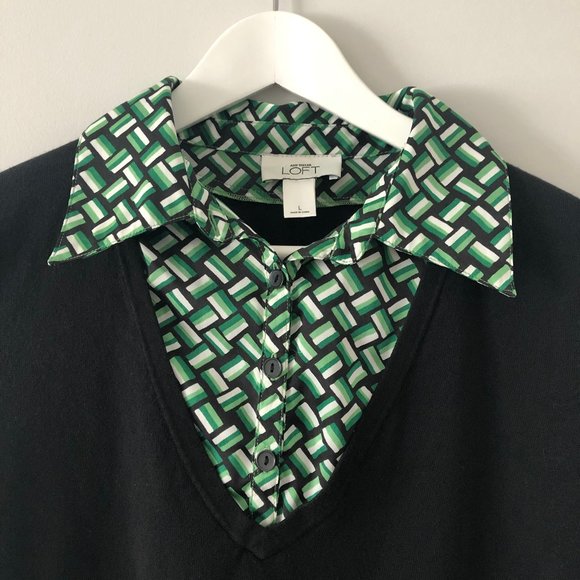 Ann Taylor LOFT Short Sleeve Black Sweater - Picture 2 of 9